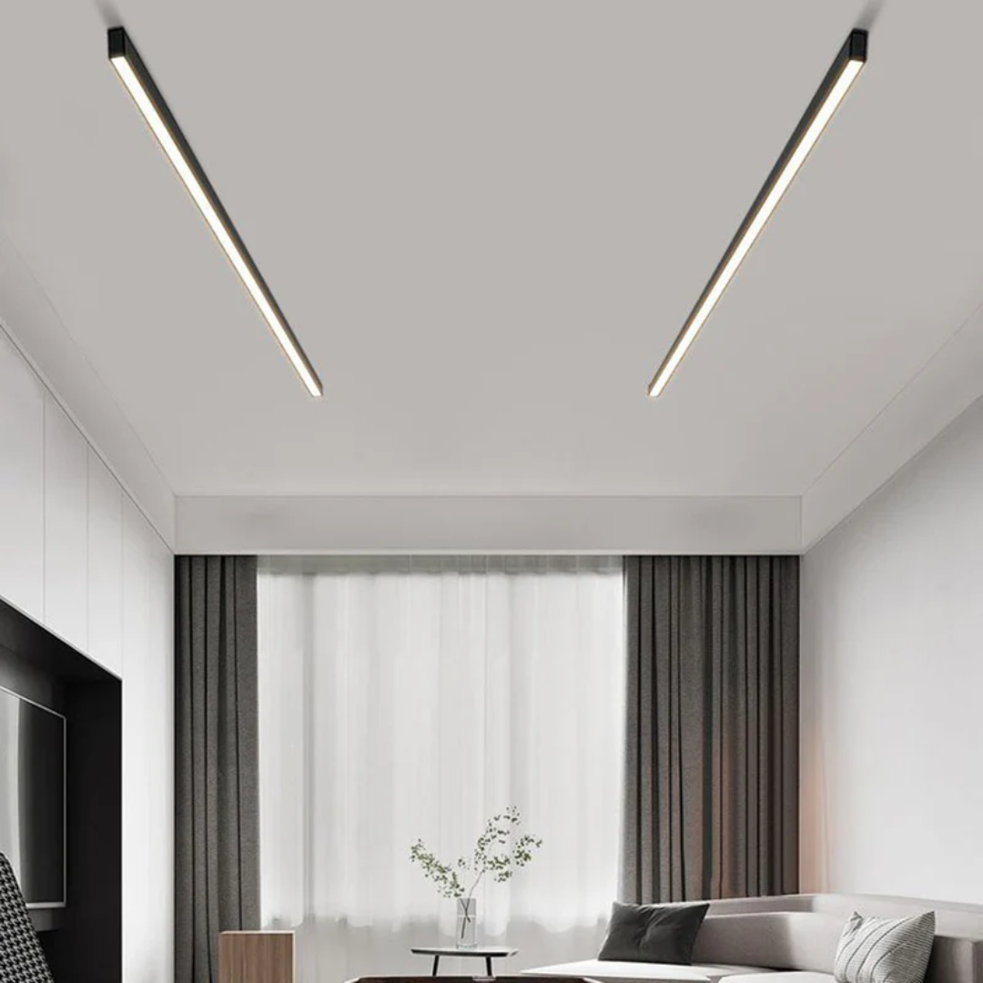Stratum Industrial Linear LED Ceiling Light - High-Efficiency, Durable Ceiling Fixture