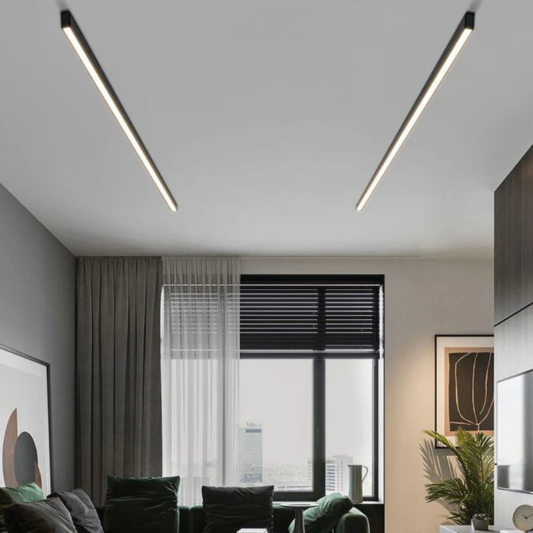 Stratum Industrial Linear LED Ceiling Light - High-Efficiency, Durable Ceiling Fixture