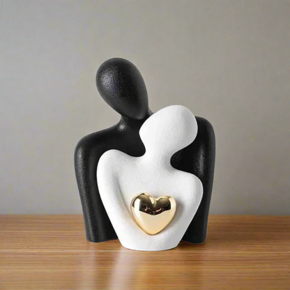 SoulForm – Exquisite Minimalist Sculpture Featuring a Golden Heart
