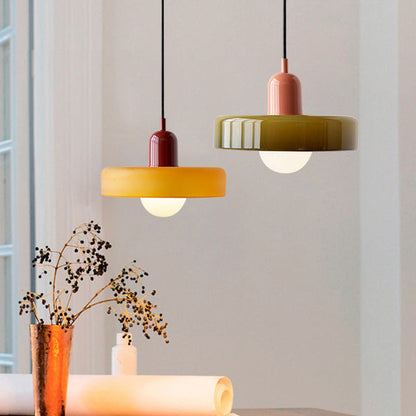 Vibrant Colored Glass Pendant Lamp by BauLume