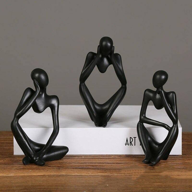 ArtMind – Sleek Minimalist Thinker Sculpture for Modern Elegance