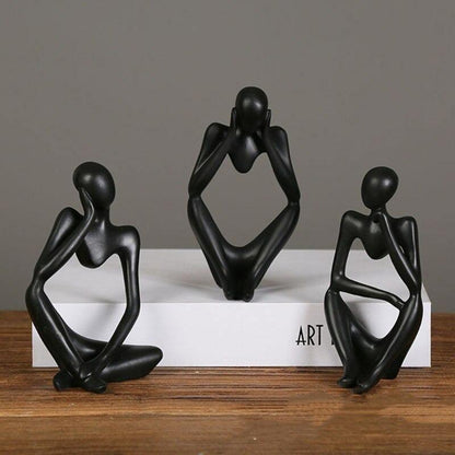 ArtMind – Sleek Minimalist Thinker Sculpture for Modern Elegance