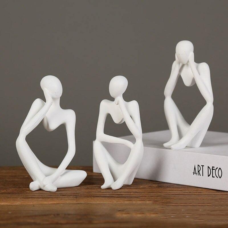ArtMind – Sleek Minimalist Thinker Sculpture for Modern Elegance