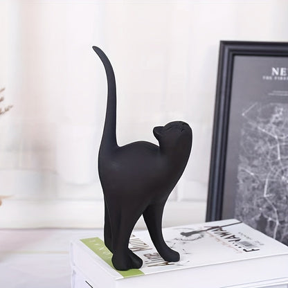 Nordic Whiskers: Handcrafted Decorative Cat Statue with Scandinavian Charm