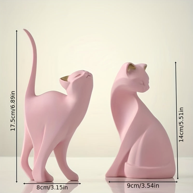 Nordic Whiskers: Handcrafted Decorative Cat Statue with Scandinavian Charm