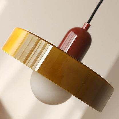 Vibrant Colored Glass Pendant Lamp by BauLume