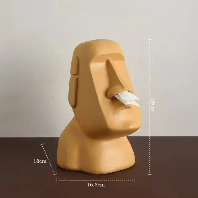 MoaiChic – Stylish Figurines Tissue Box with Unique Design