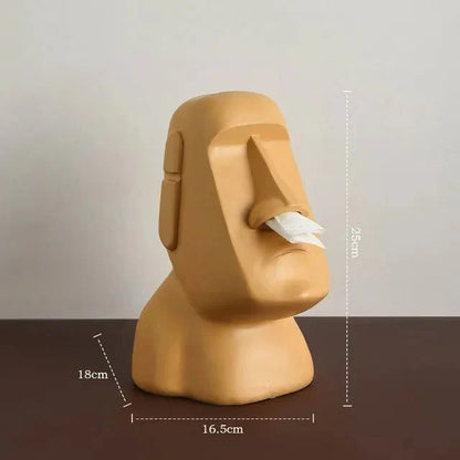 MoaiChic – Stylish Figurines Tissue Box with Unique Design