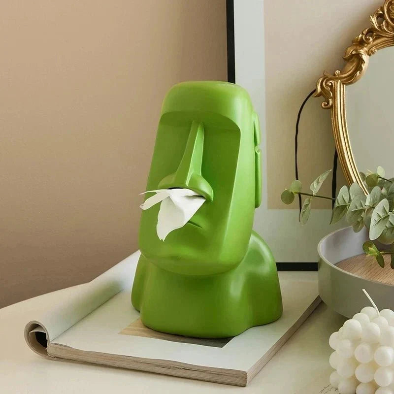 MoaiChic – Stylish Figurines Tissue Box with Unique Design
