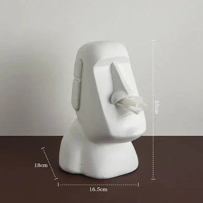MoaiChic – Stylish Figurines Tissue Box with Unique Design
