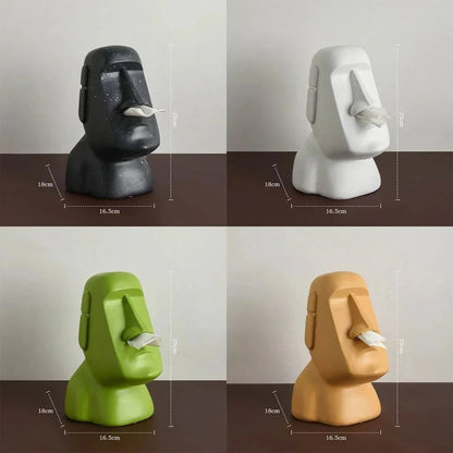 MoaiChic – Stylish Figurines Tissue Box with Unique Design