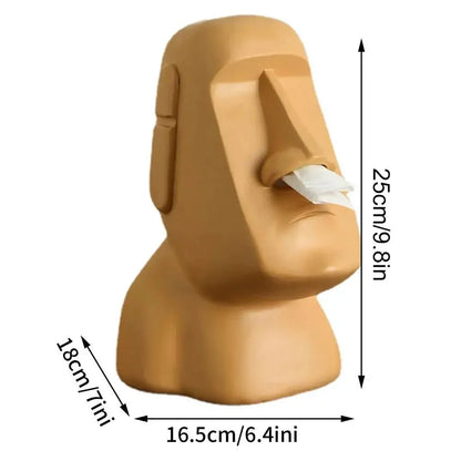 MoaiChic – Stylish Figurines Tissue Box with Unique Design