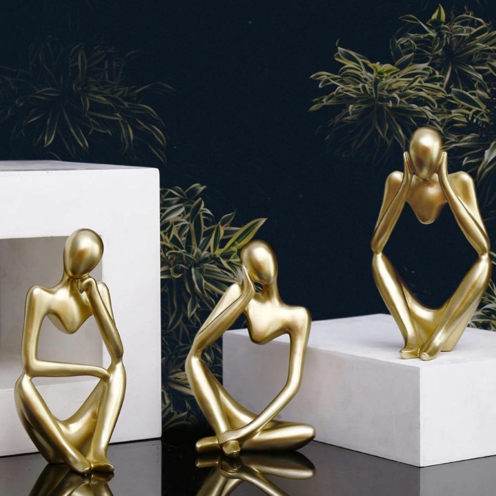ArtMind – Sleek Minimalist Thinker Sculpture for Modern Elegance