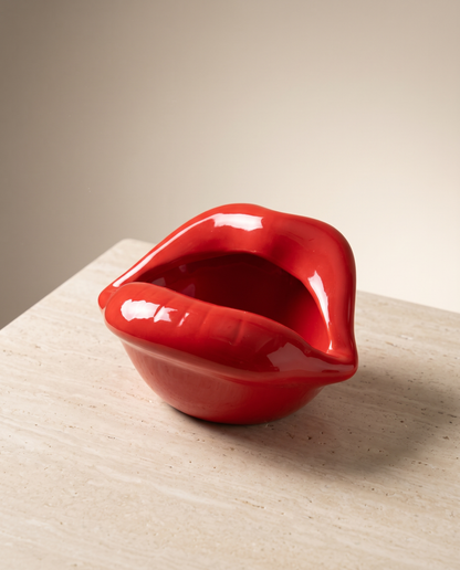 LipArt ceramic lips ashtray minimalist luxury hero shot