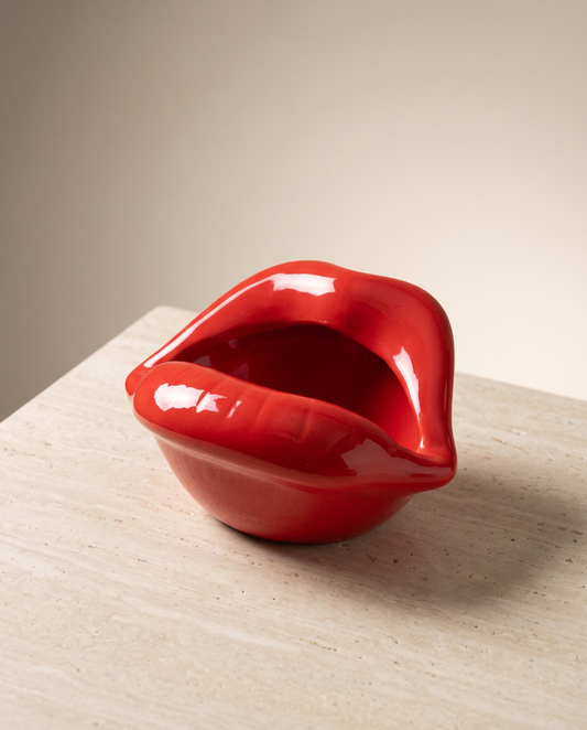 LipArt ceramic lips ashtray minimalist luxury hero shot