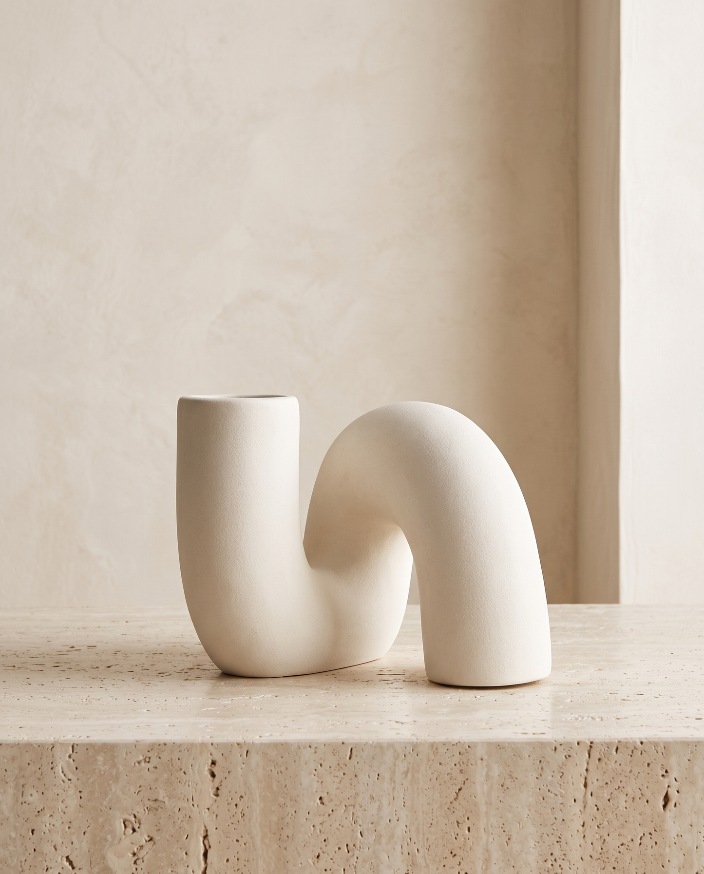 LunaForma porcelain vase minimalist luxury hero shot