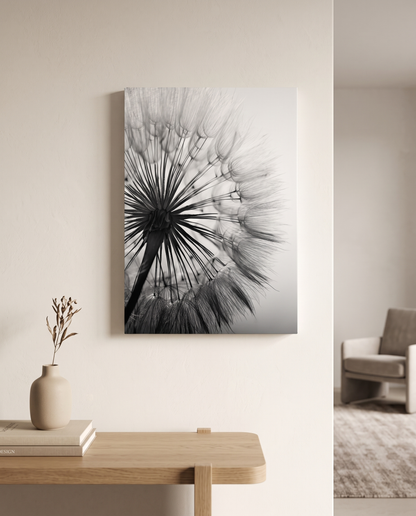 LumiFlora dandelion wall art minimalist luxury hero shot