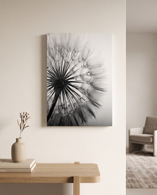 LumiFlora dandelion wall art minimalist luxury hero shot
