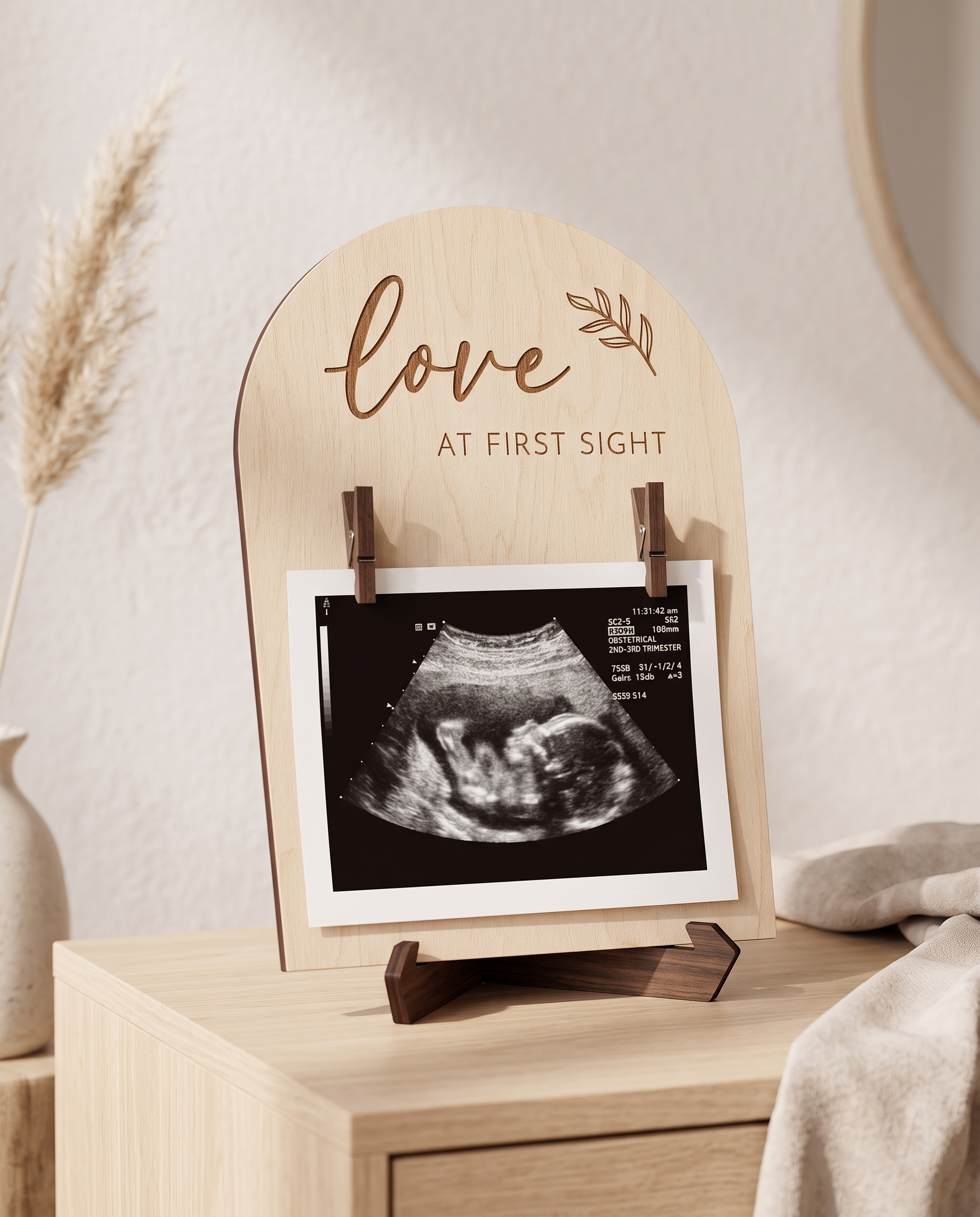 LumiCherish baby memory frame minimalist luxury hero shot