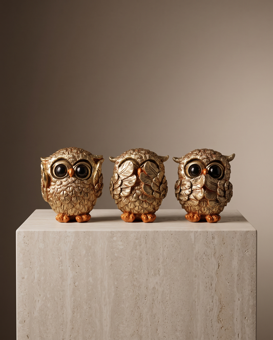 AntiqueCharm owl statues minimalist luxury hero shot
