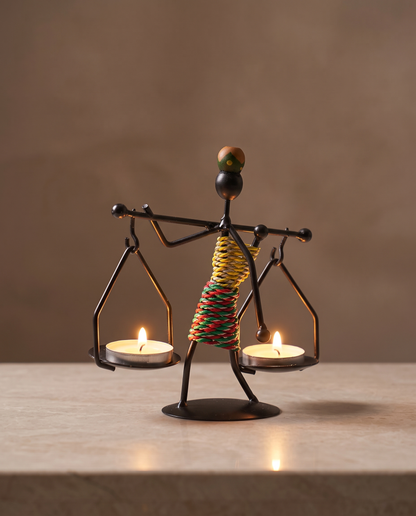 AmbianceIron candle holder minimalist luxury hero shot