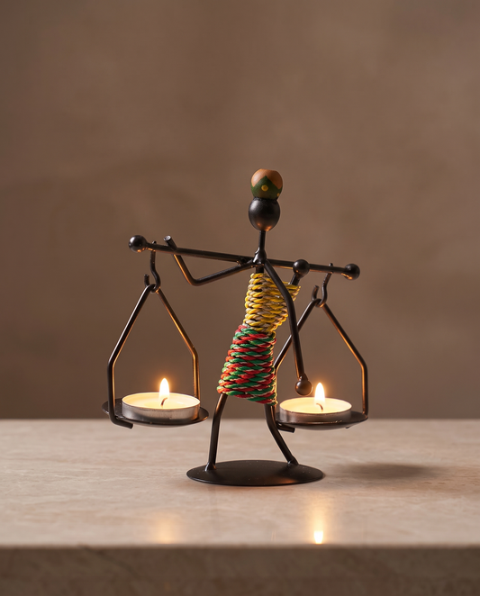 AmbianceIron candle holder minimalist luxury hero shot