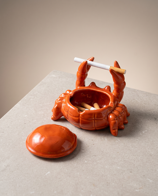 CeramiQ crab ashtray minimalist luxury hero shot