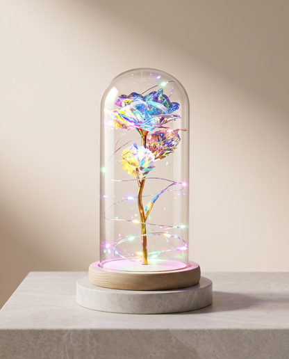 RoseVive eternal rose dome minimalist luxury hero shot