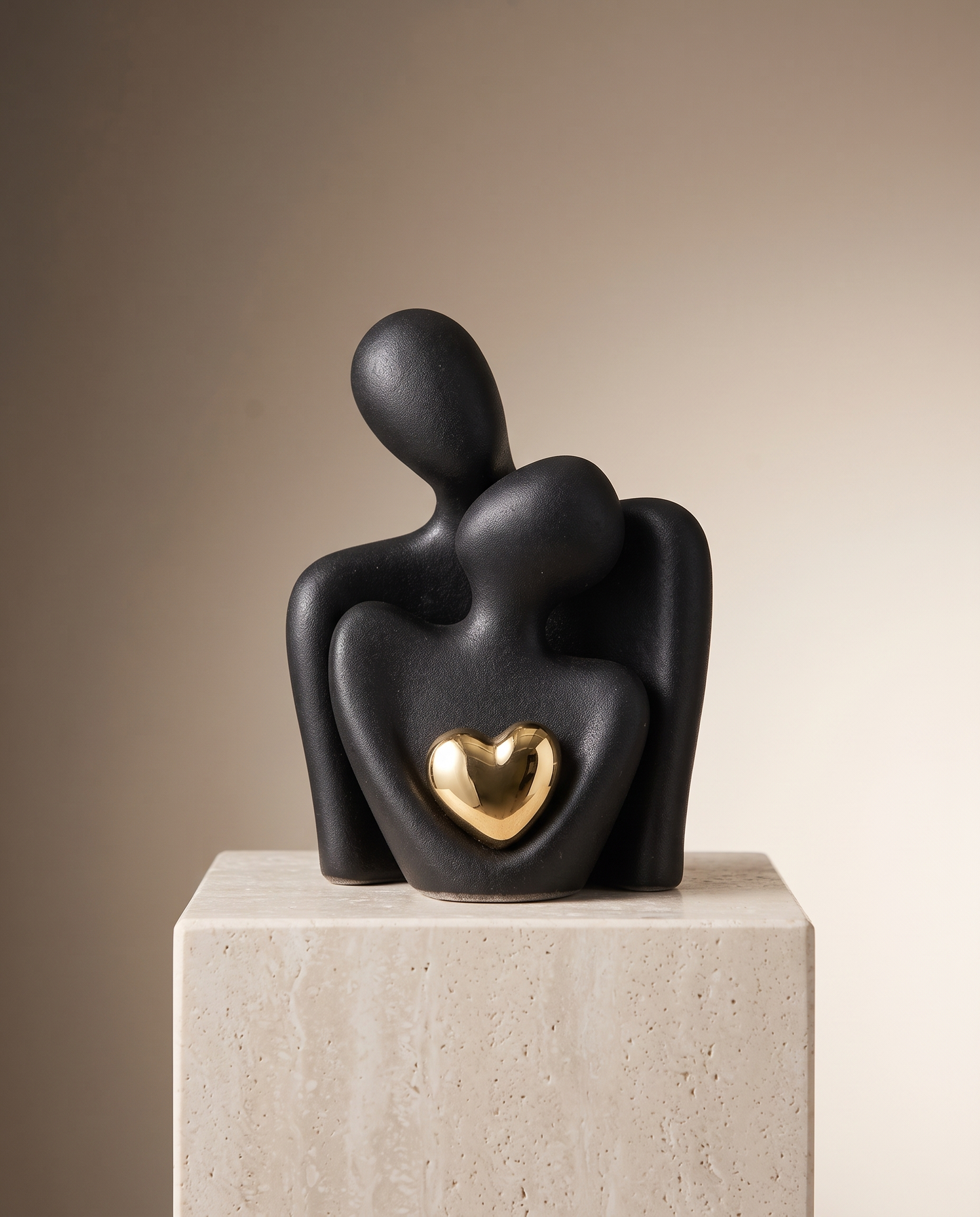 SoulForm golden heart sculpture minimalist luxury hero shot