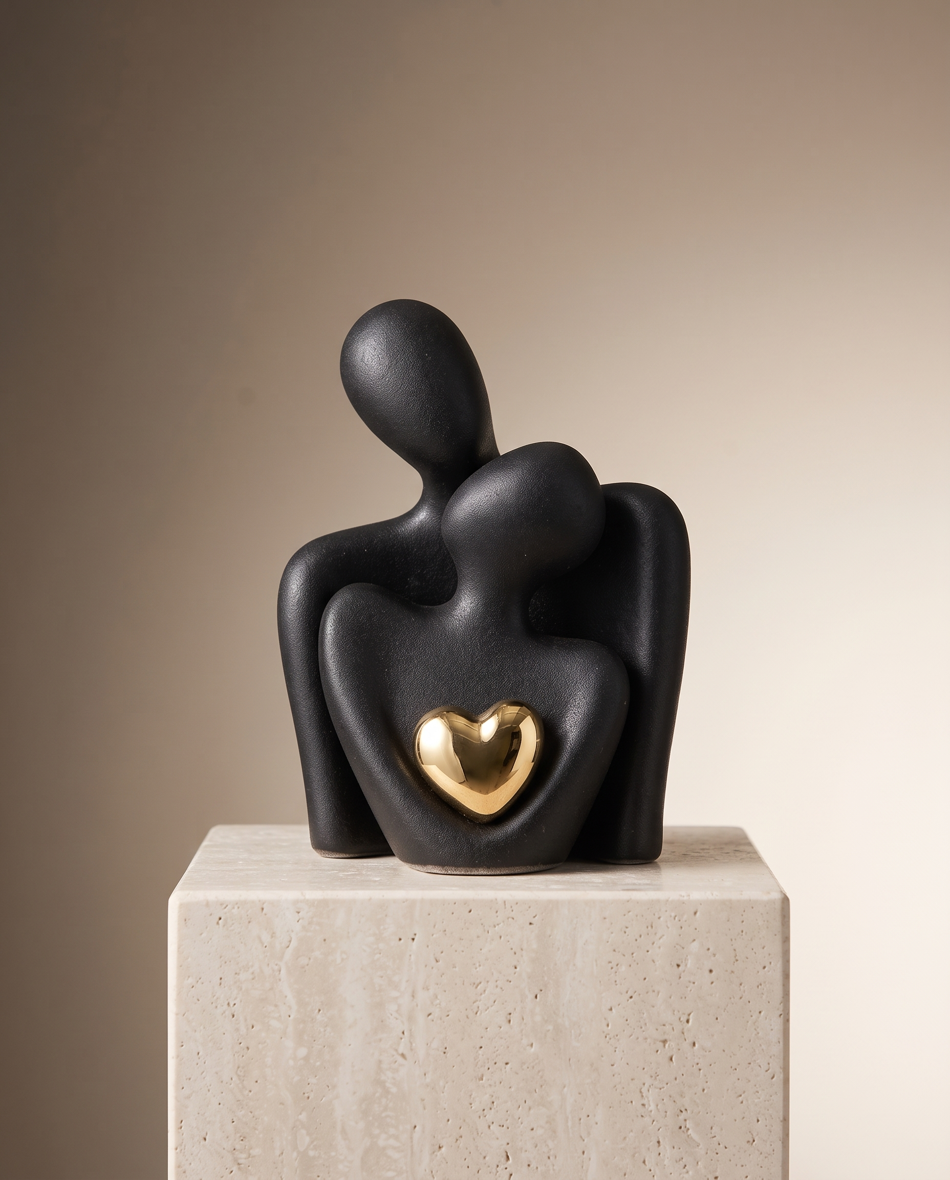 SoulForm golden heart sculpture minimalist luxury hero shot