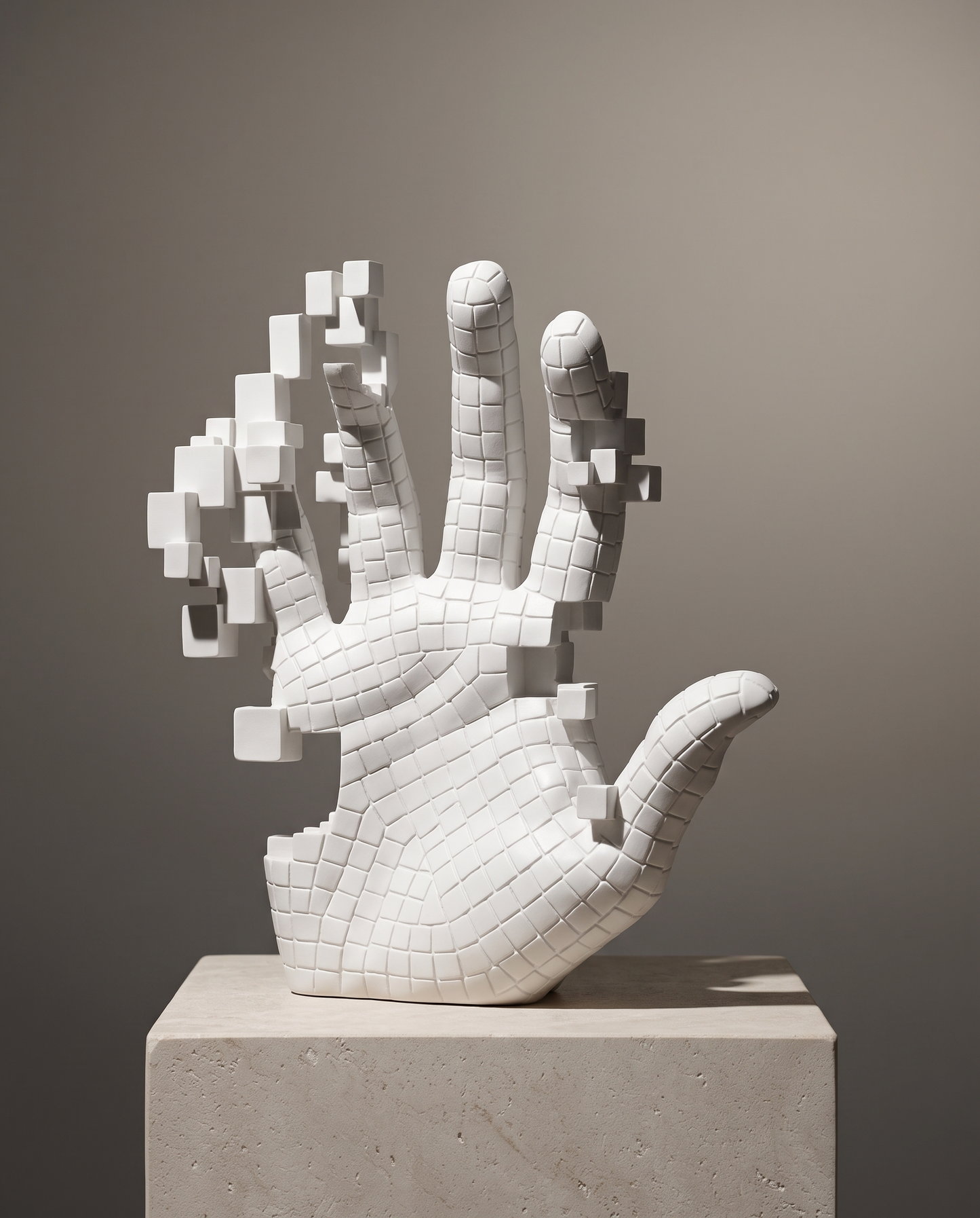MosaicArt hand sculpture minimalist luxury hero shot