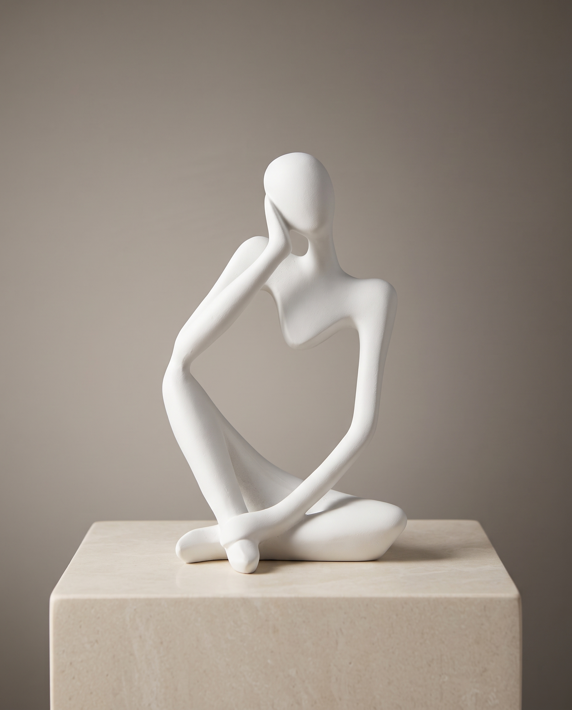ArtMind thinker sculpture minimalist luxury hero shot