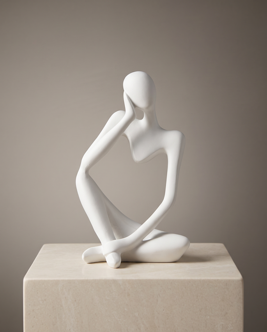 ArtMind thinker sculpture minimalist luxury hero shot