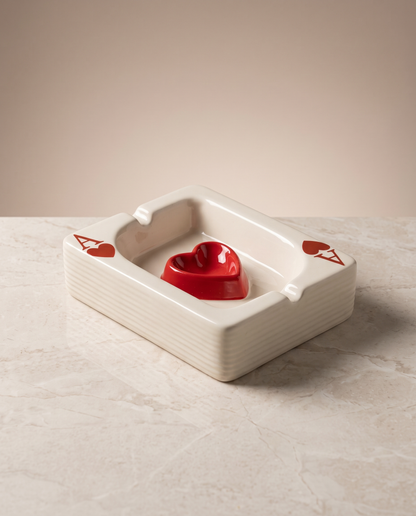 RoyalFlare poker heart ashtray minimalist luxury hero shot