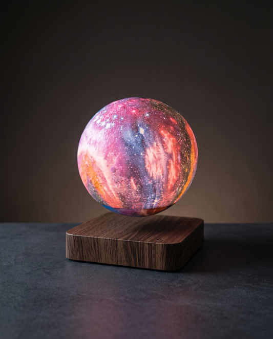 LunaGlow floating moon lamp minimalist luxury hero shot