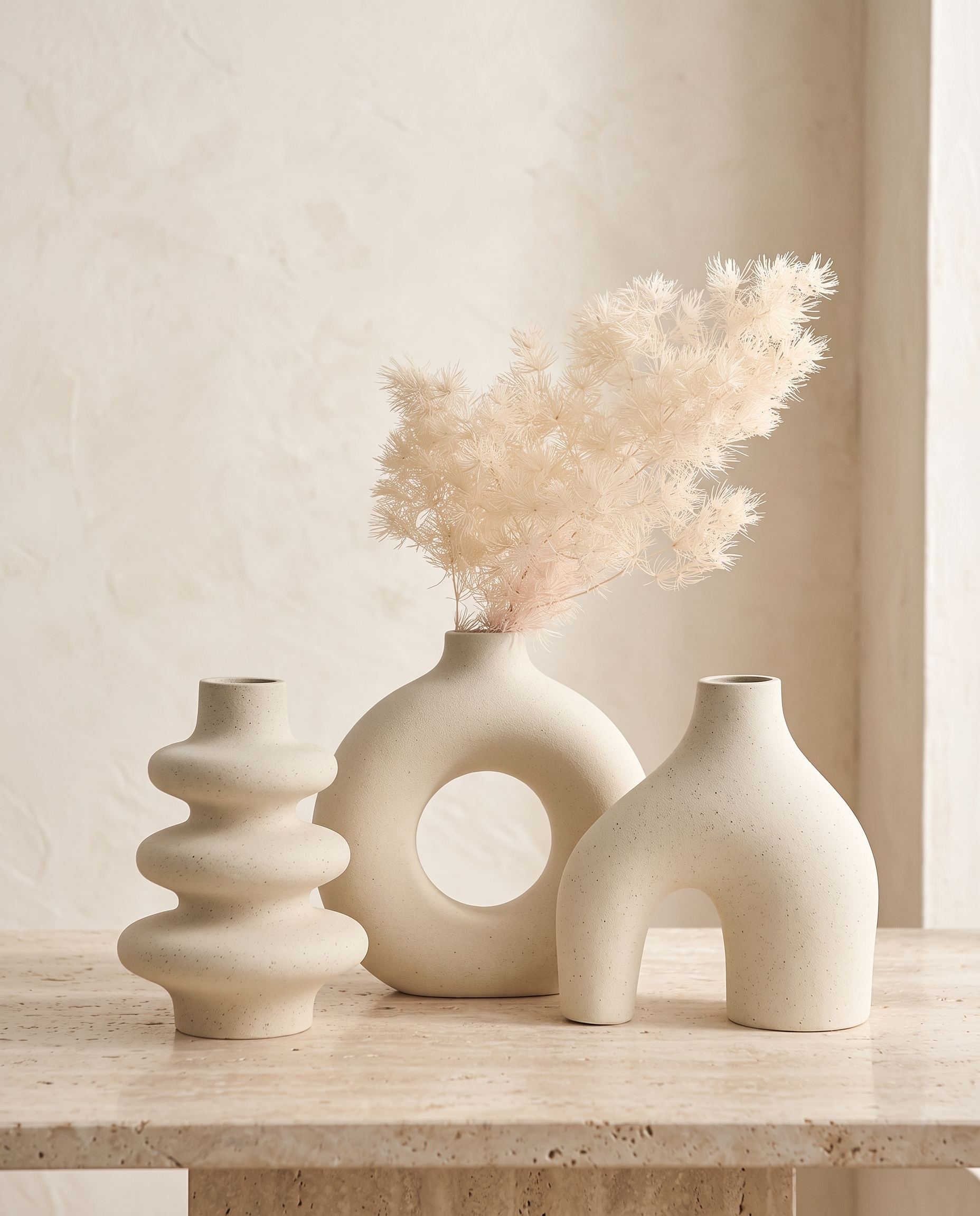 Lunara boho vase set minimalist luxury hero shot