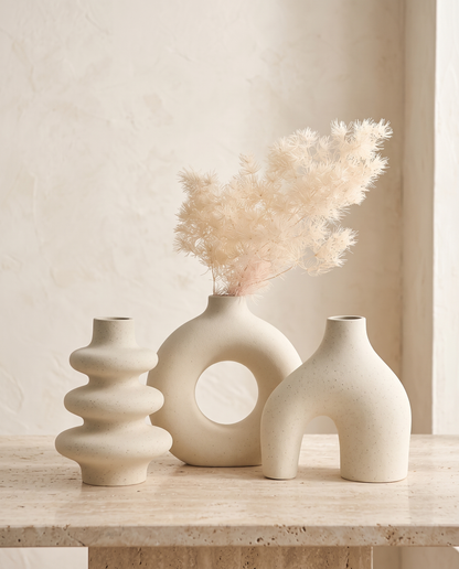 Lunara boho vase set minimalist luxury hero shot