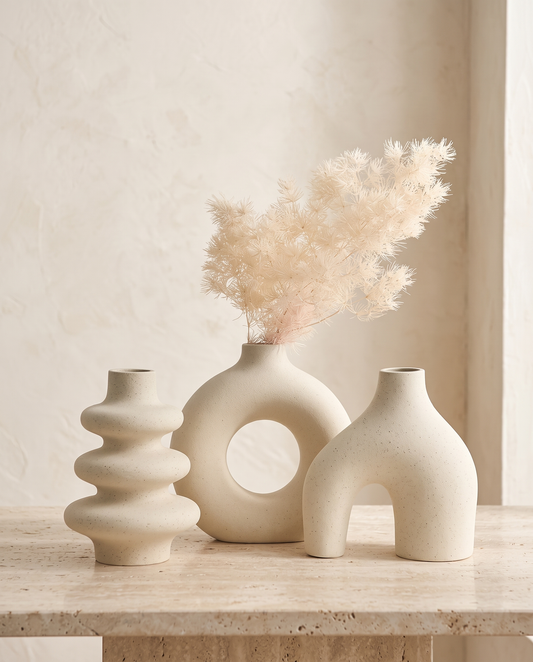 Lunara boho vase set minimalist luxury hero shot