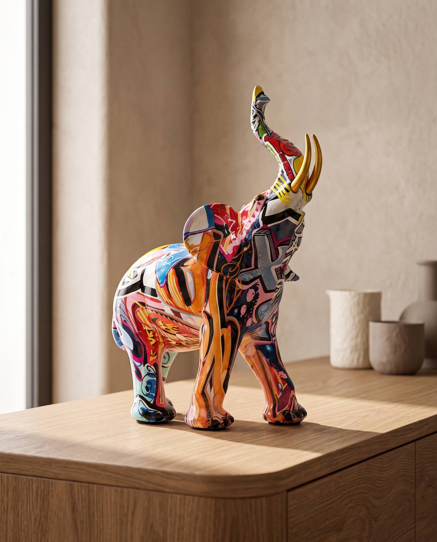 Elephantia elephant sculpture minimalist luxury hero shot
