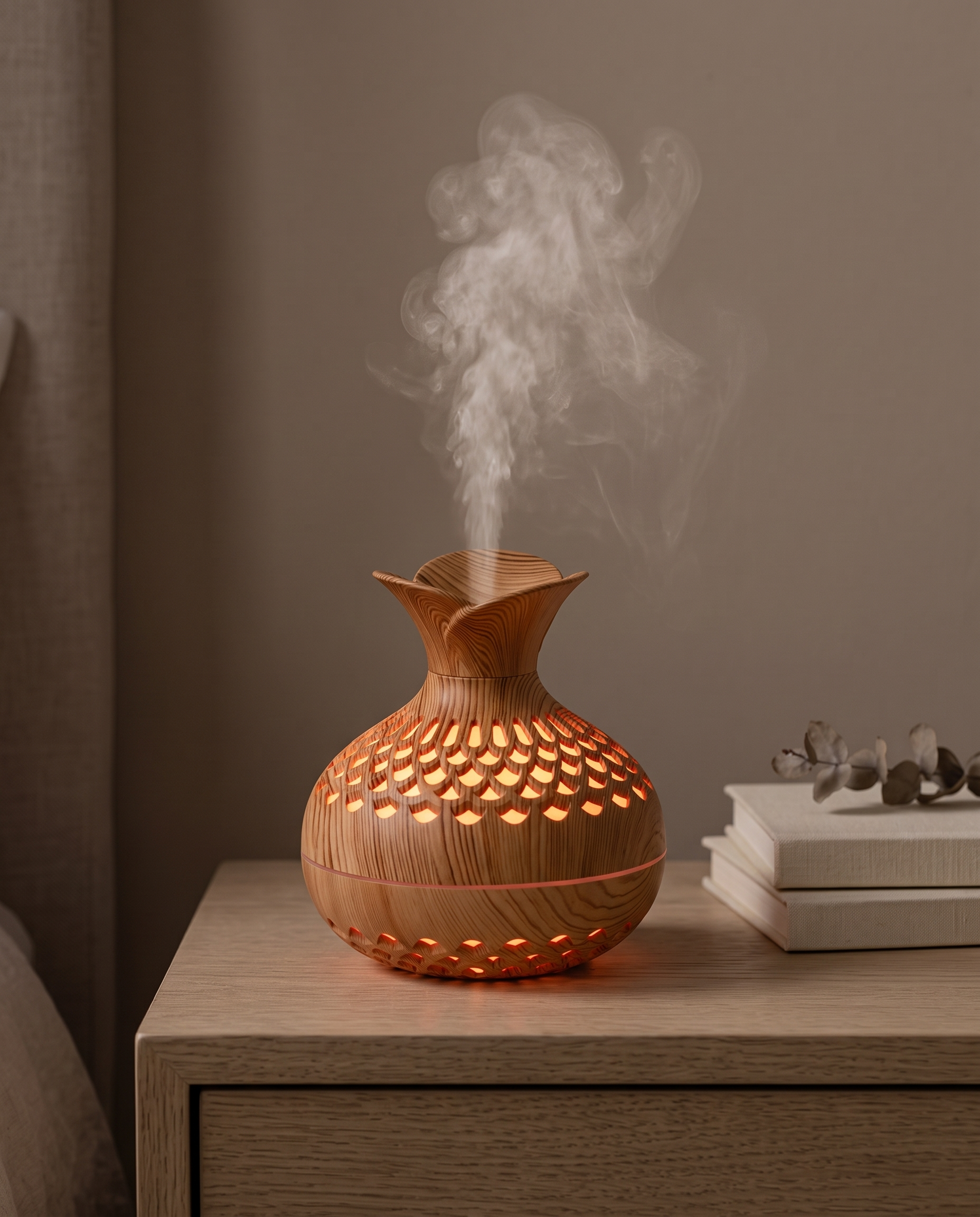SereniMist aroma diffuser minimalist luxury hero shot