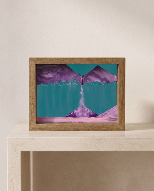 ZenFlow rotating sand art minimalist luxury hero shot