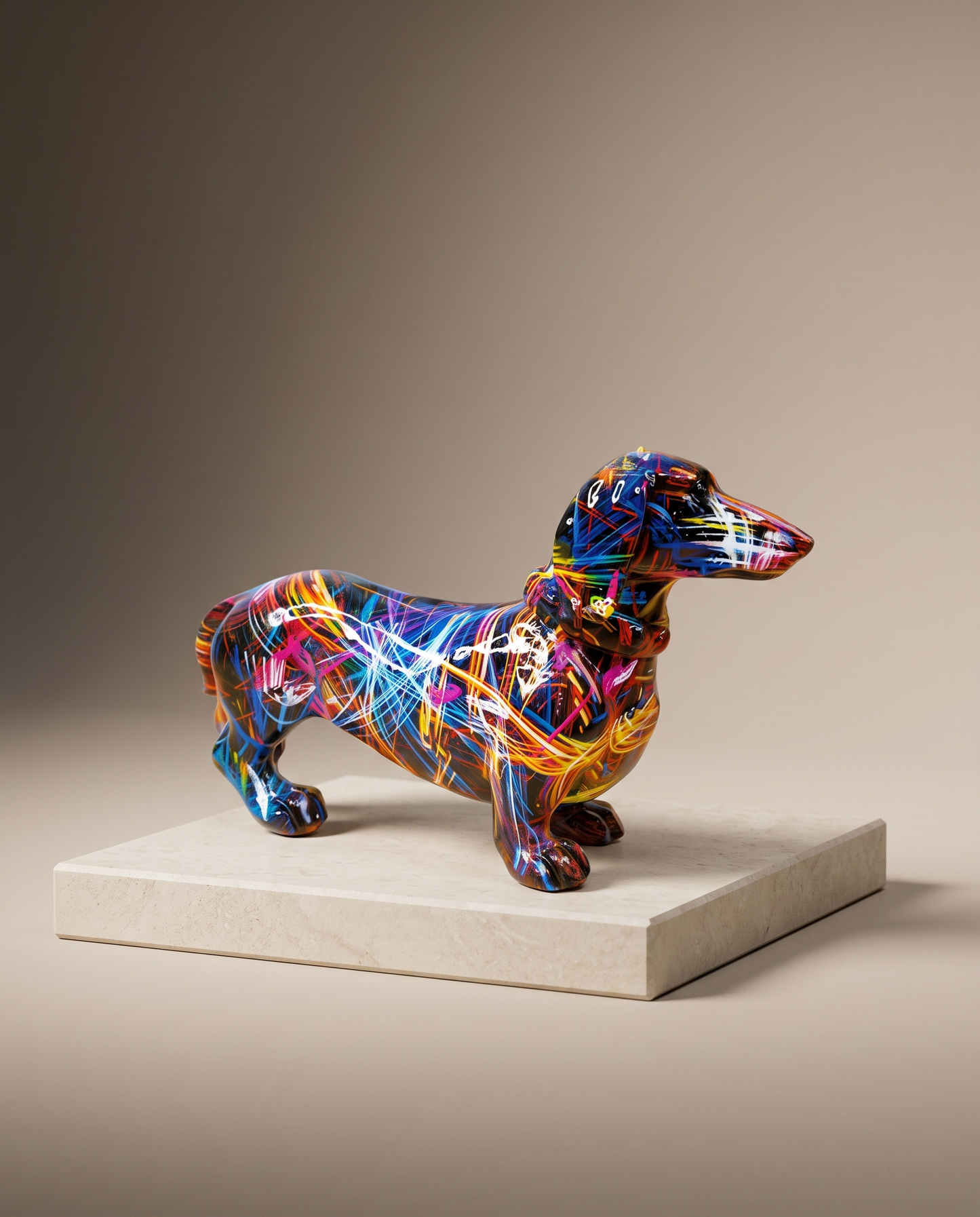 DecoPaws dachshund figurine minimalist luxury hero shot