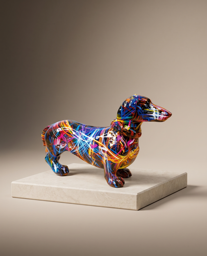 DecoPaws dachshund figurine minimalist luxury hero shot