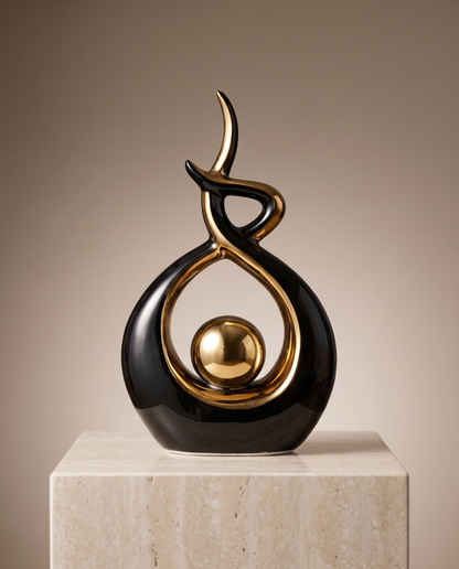 LuxeForm gold accent sculpture minimalist luxury hero shot