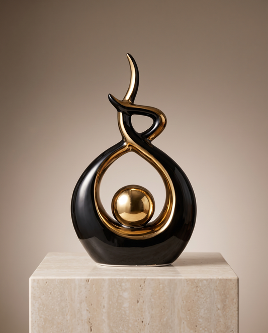 LuxeForm gold accent sculpture minimalist luxury hero shot