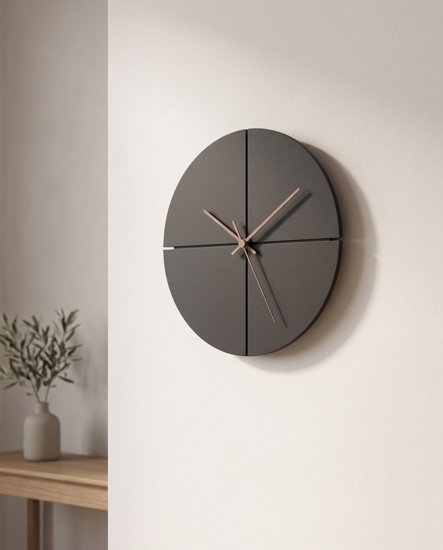 ZenSphere minimalist wall clock luxury hero shot