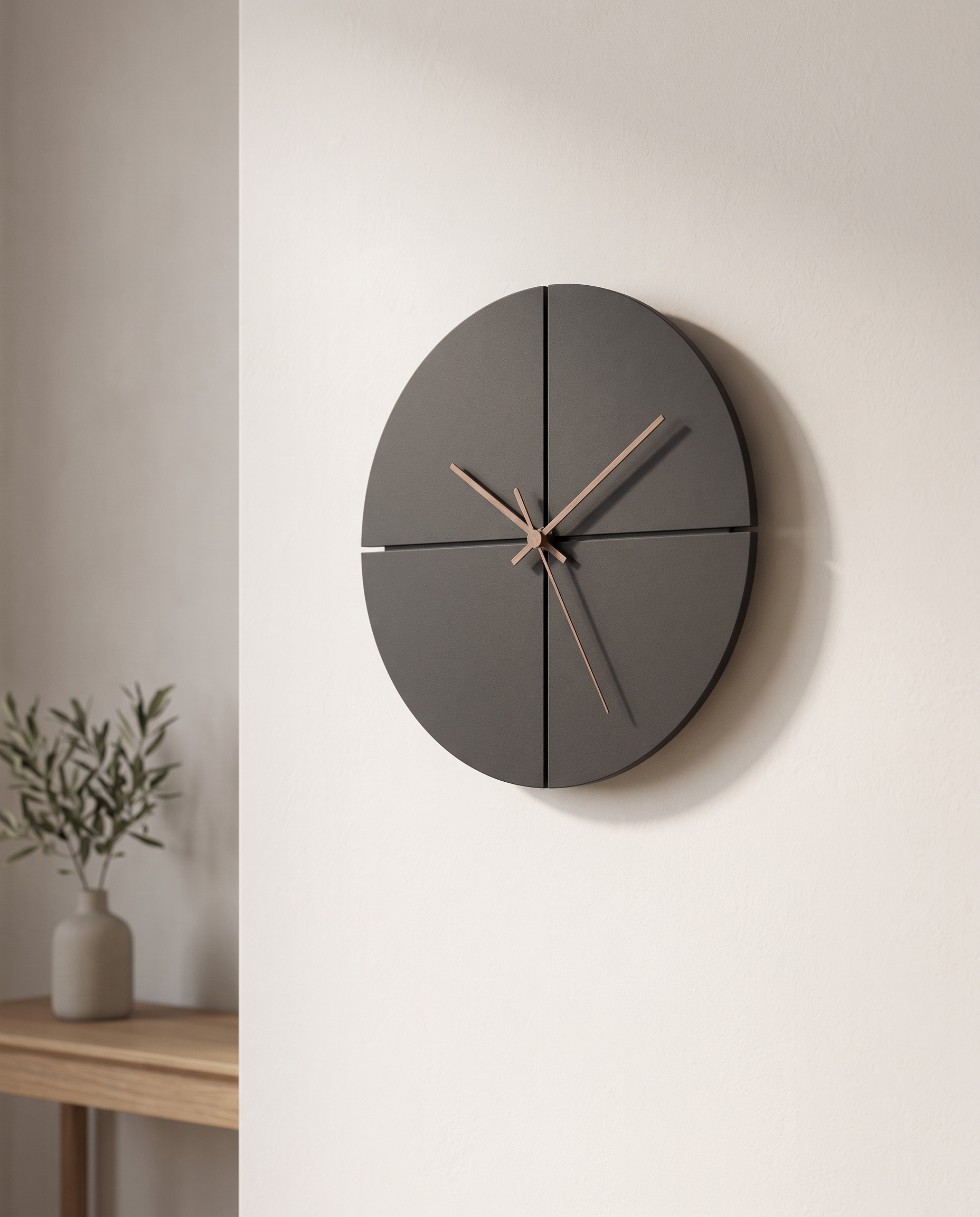 ZenSphere minimalist wall clock luxury hero shot