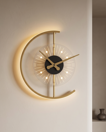 LumiChron LED wall clock luxury hero shot