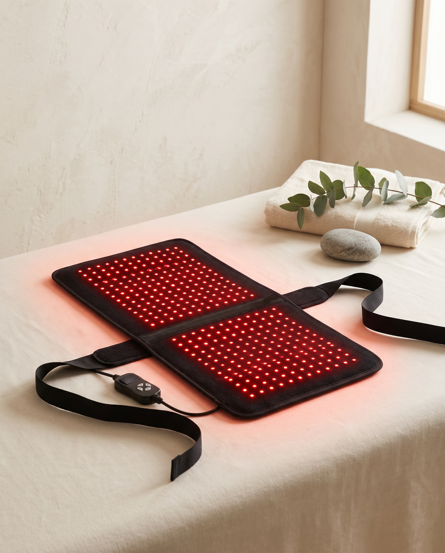 Red infrared therapy belt wellness hero shot