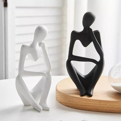 ArtMind – Sleek Minimalist Thinker Sculpture for Modern Elegance